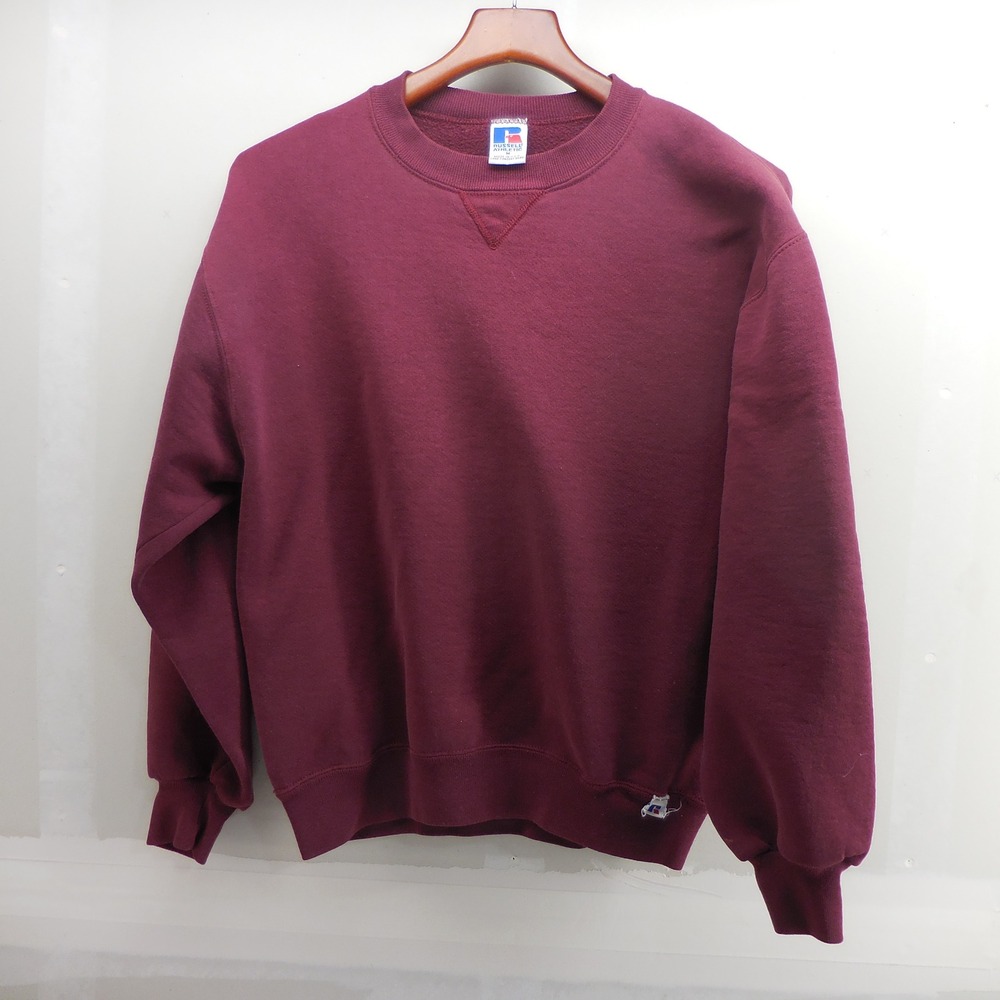 Vintage Russell Athletic Sweatshirt Maroon Made in USA Crewneck Medium 2736